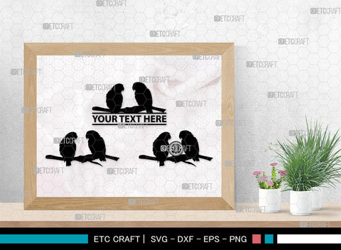 Parrot Bird Monogram, Parrot Bird Silhouette, Parrot Bird SVG, Parrot Bird Svg, Parrot Svg, Bird Svg, Pet Bird Svg, SB00299 SVG ETC Craft 