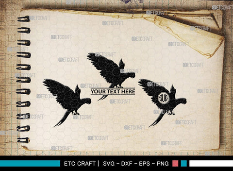 Parrot Bird Monogram, Parrot Bird Silhouette, Parrot Bird SVG, Parrot Bird Svg, Parrot Svg, Bird Svg, Pet Bird Svg, SB00299 SVG ETC Craft 