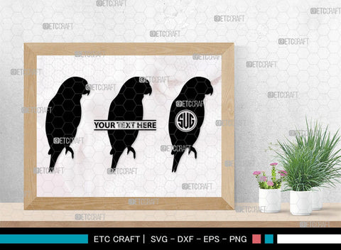 Parrot Bird Monogram, Parrot Bird Silhouette, Parrot Bird SVG, Parrot Bird Svg, Parrot Svg, Bird Svg, Pet Bird Svg, SB00299 SVG ETC Craft 