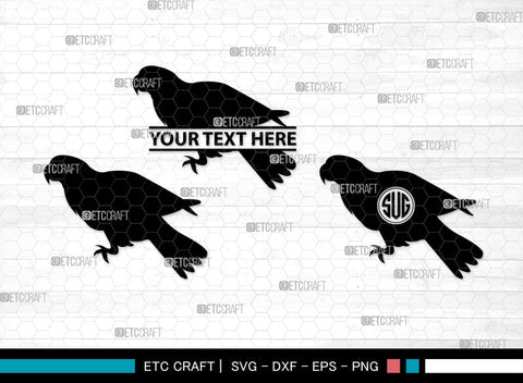 Parrot Bird Monogram, Parrot Bird Silhouette, Parrot Bird SVG, Parrot Bird Svg, Parrot Svg, Bird Svg, Pet Bird Svg, SB00299 SVG ETC Craft 