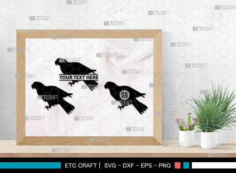 Parrot Bird Monogram, Parrot Bird Silhouette, Parrot Bird SVG, Parrot Bird Svg, Parrot Svg, Bird Svg, Pet Bird Svg, SB00299 SVG ETC Craft 