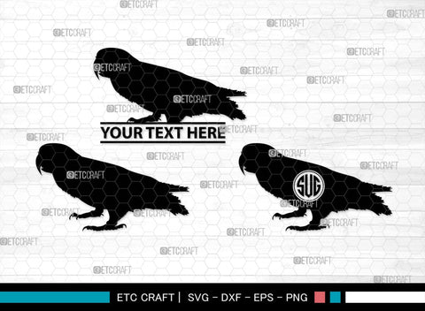 Parrot Bird Monogram, Parrot Bird Silhouette, Parrot Bird SVG, Parrot Bird Svg, Parrot Svg, Bird Svg, Pet Bird Svg, SB00299 SVG ETC Craft 