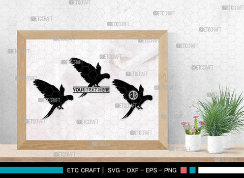 Parrot Bird Monogram, Parrot Bird Silhouette, Parrot Bird SVG, Parrot Bird Svg, Parrot Svg, Bird Svg, Pet Bird Svg, SB00299 SVG ETC Craft 