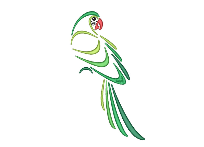 Parrot Embroidery Design, Bird Embroidery File, 3 sizes Embroidery/Applique DESIGNS Nino Nadaraia 
