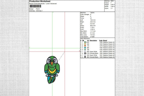 Parrot Embroidery Designs Embroidery/Applique DESIGNS SvgOcean 