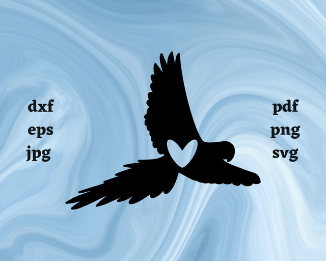Parrot Heart SVG Cut File SVG Northern Light SVG 