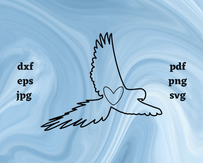 Parrot Heart SVG Cut File SVG Northern Light SVG 