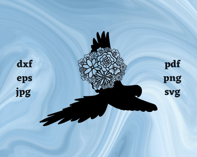 Parrot Mandala SVG Cut File SVG Northern Light SVG 