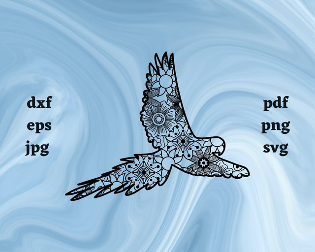 Parrot Mandala SVG Cut File SVG Northern Light SVG 