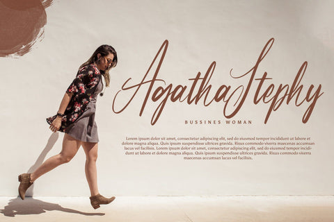 Partiny Agathi - Handwritten Font Font StringLabs 