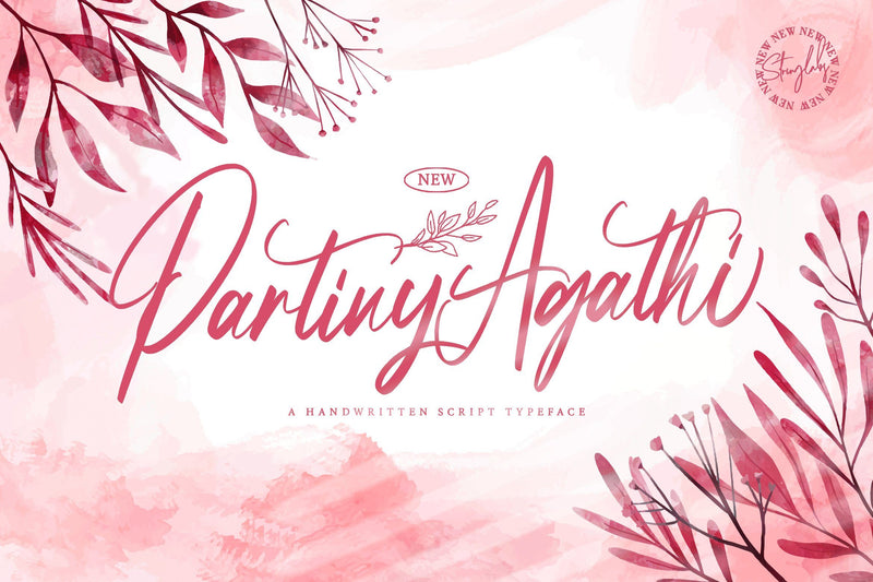 Partiny Agathi - Handwritten Font Font StringLabs 