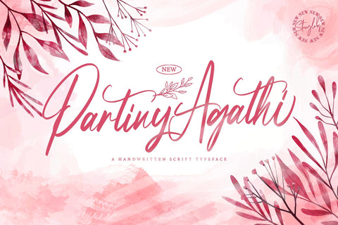 Partiny Agathi - Handwritten Font Font StringLabs 