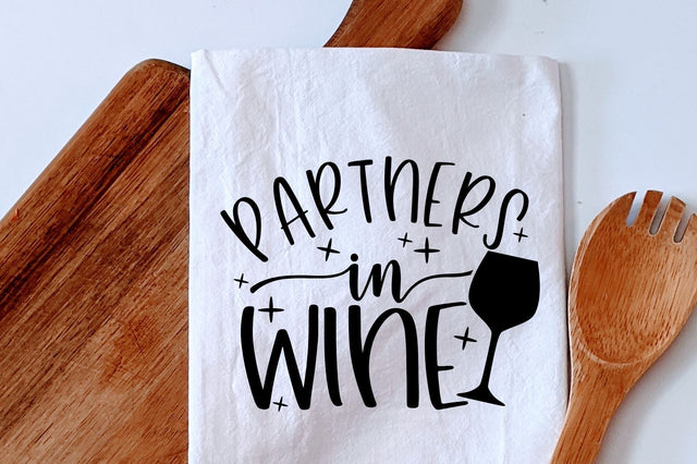 Partners In Wine | Stencil SVG SVG Ikonart Design Shop 