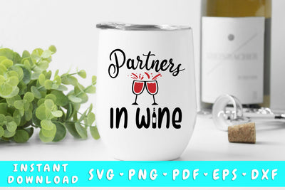 Partners In Wine SVG SVG HappyDesignStudio 