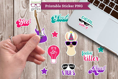 Party All the Time Printable Sticker PNG File SVG Designed by Geeks 