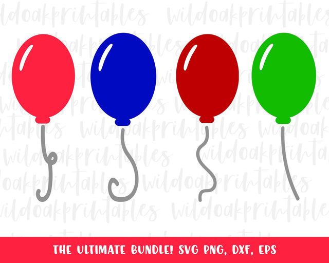 party balloons svg, balloons svg, happy birthday svgs, simple balloon handmade drawings svg, birthday svgs, toddler birthday svgs SVG WildOakSVG 
