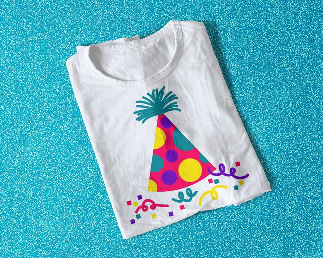 Party Hat and Confetti SVG Designed by Geeks 