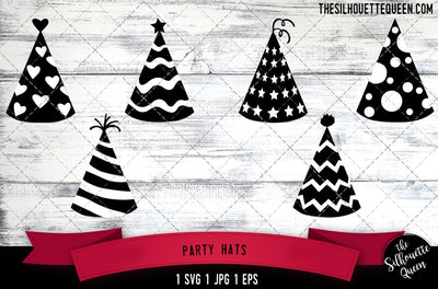 Party Hats SVG File, SVG Bundle File-Cut File-Vector Clip Art for Commercial & Personal Use-Download-Cricut,Cameo,Explore,SCAL,Silhouette SVG Loveleen Kaur 