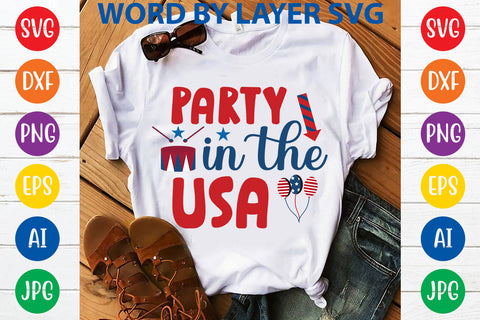Party In The Usa, 4th Of July SVG Design SVG Rafiqul20606 