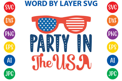 Party In The Usa, 4th Of July SVG Design SVG Rafiqul20606 