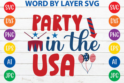 Party In The Usa, 4th Of July SVG Design SVG Rafiqul20606 