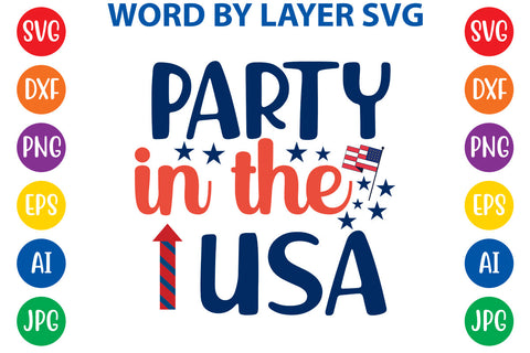 Party In The Usa, 4th Of July SVG Design SVG Rafiqul20606 