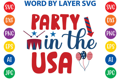 Party In The Usa, 4th Of July SVG Design SVG Rafiqul20606 