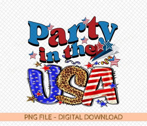 Party in the USA Patriotic Sublimation png, Retro Party in the USA T Shirt png, 4th of July Sublimation Design PNG Sublimation DiamondDesign 