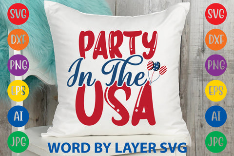 Party In The Usa, Patriotic SVG Design SVG Rafiqul20606 