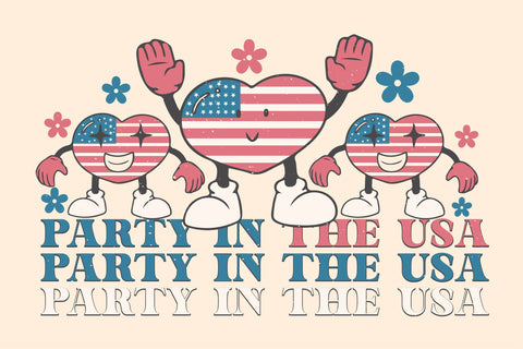 Party In The Usa PNG Design Sublimation Rupkotha 