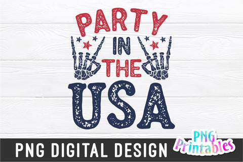 Party In The USA png - Fourth of July png - Print File - July 4th Sublimation Design - Patriotic png - Digital Download Sublimation Svg Cuttables 