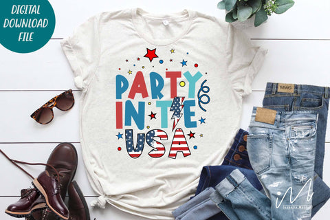 Party in the USA png, Independents day party t shirt png SVG Isabella Machell 
