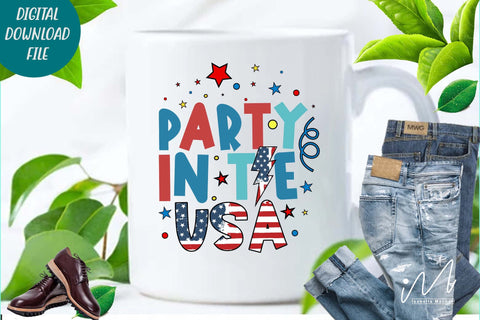 Party in the USA png, Independents day party t shirt png SVG Isabella Machell 