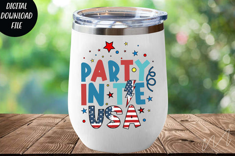 Party in the USA png, Independents day party t shirt png SVG Isabella Machell 