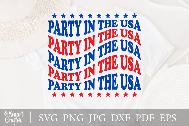 Party in the USA svg, 4th of July svg, USA celebrations svg, Independence day png sublimations, Fourth of July, svg files for Cricut SVG Fauz 