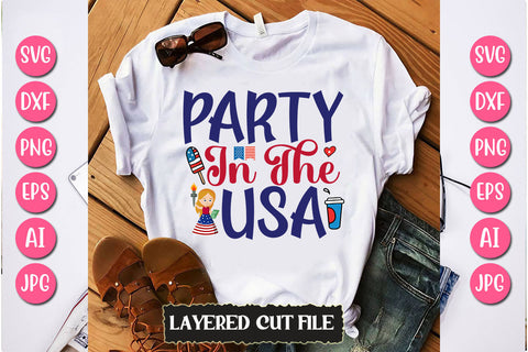 Party In The Usa SVG Cut File SVG Newmockups 