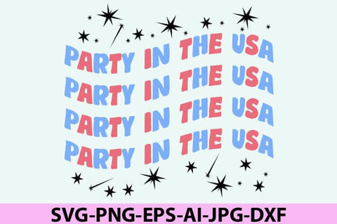 party in the usa,4th of july svg,Patriotic Quote,Eps Png, America Cut Files SVG BB Type Studios 