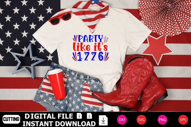 Party Like It's 1776 SVG cut files SVG Shahin alam 