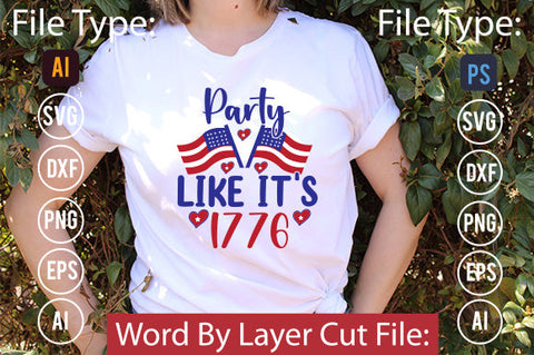 Party Like It's 1776 Svg Cut File,SVG Patriotic Fighter Pilot Aviator Sunglasses Stars Stripes Clipart Clip Art Sublimation or Vinyl Shirt Design SVG DesignPlante 503 