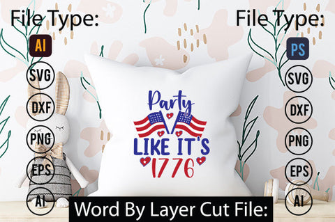 Party Like It's 1776 Svg Cut File,SVG Patriotic Fighter Pilot Aviator Sunglasses Stars Stripes Clipart Clip Art Sublimation or Vinyl Shirt Design SVG DesignPlante 503 