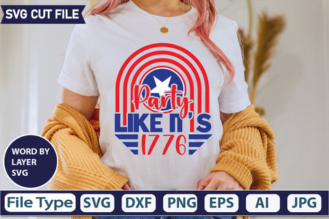 Party Like It's 1776 Svg Cut File,SVGs,quotes-and-sayings,food-drink,mini-bundles,print-cut,on-sale, SVG DesignPlante 503 