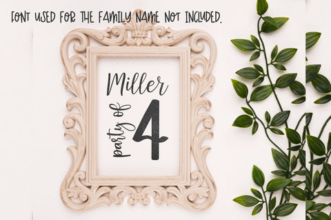 Party Of Family Sign Bundle - 1 to 9 - SVG, PNG, DXF, EPS SVG Elsie Loves Design 