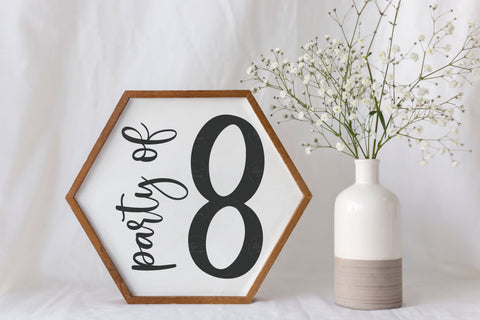 Party Of Family Sign Bundle - 1 to 9 - SVG, PNG, DXF, EPS SVG Elsie Loves Design 