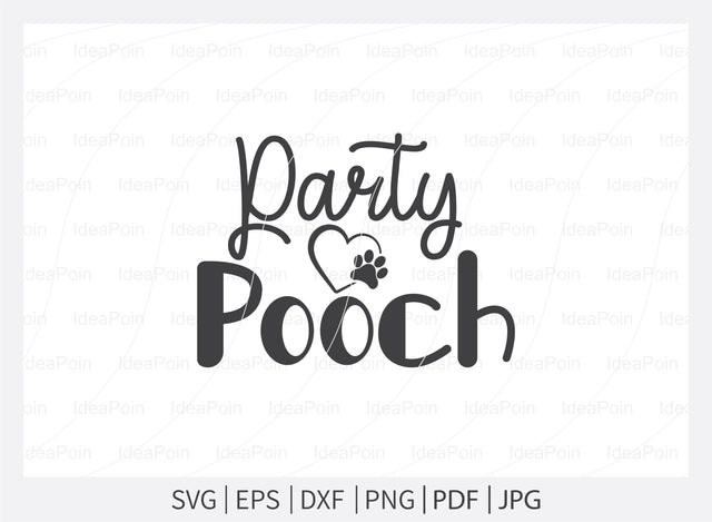 Party pooch, Birthday Dog svg, Birthday Dog Bandana, Dog Birthday svg, Funny Dog Bandana svg, Dog Life svg, Dog Mom, Dog png SVG Dinvect 