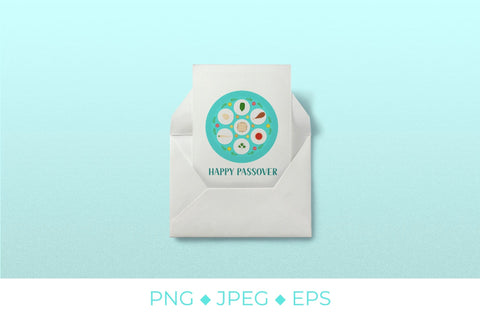 Passover ceder plate with traditional food Sublimation LaBelezoka 