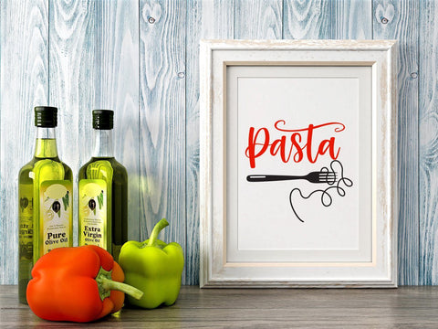 PASTA! Cut File SVG Cursive by Camille 