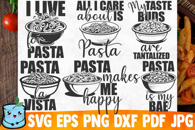 Pasta Lover SVG Bundle SVG MintyMarshmallows 