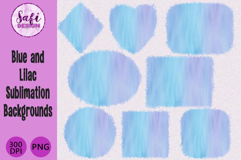 Pastel Blue and Lilac Sublimation Backgrounds Sublimation Safi Design 