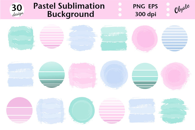 Pastel Buckground. Sublimation Background Bundle. Sublimation Olga Terlyanskaya 