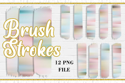 Pastel Color Brush Strokes, PNG Sublimation Design Sublimation artnoy 